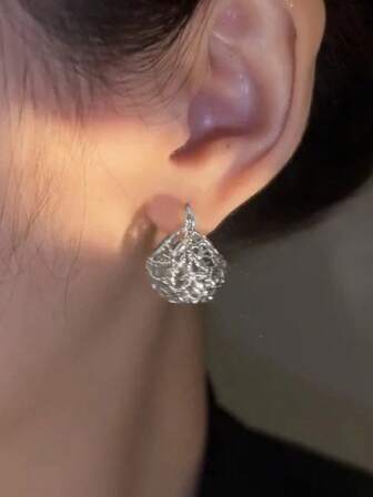 1 对女孩时尚环形耳环适合日常装饰派对珠宝生日礼物