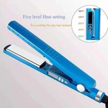 Professional Ceramic Hair Straightener Nano Titanium 450 Degrees Bivolt 110V/220 Volts Blue - Màu xanh lam - Xem 8