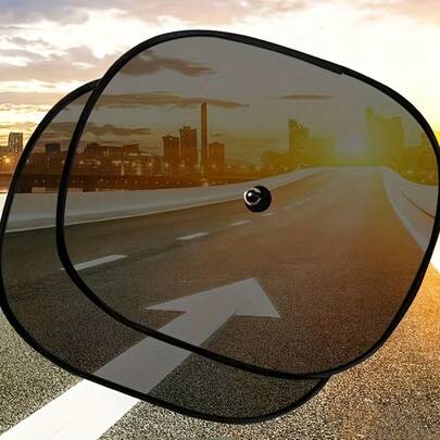 2 st/set solskydd för sidorutor, sugkoppsgardin, solskydd för bilrutor, UV-skyddande värmeisolerande sidorutaskydd, tjockt svart nät med hög densitet, kopparspänne av hög kvalitet, universalpassform