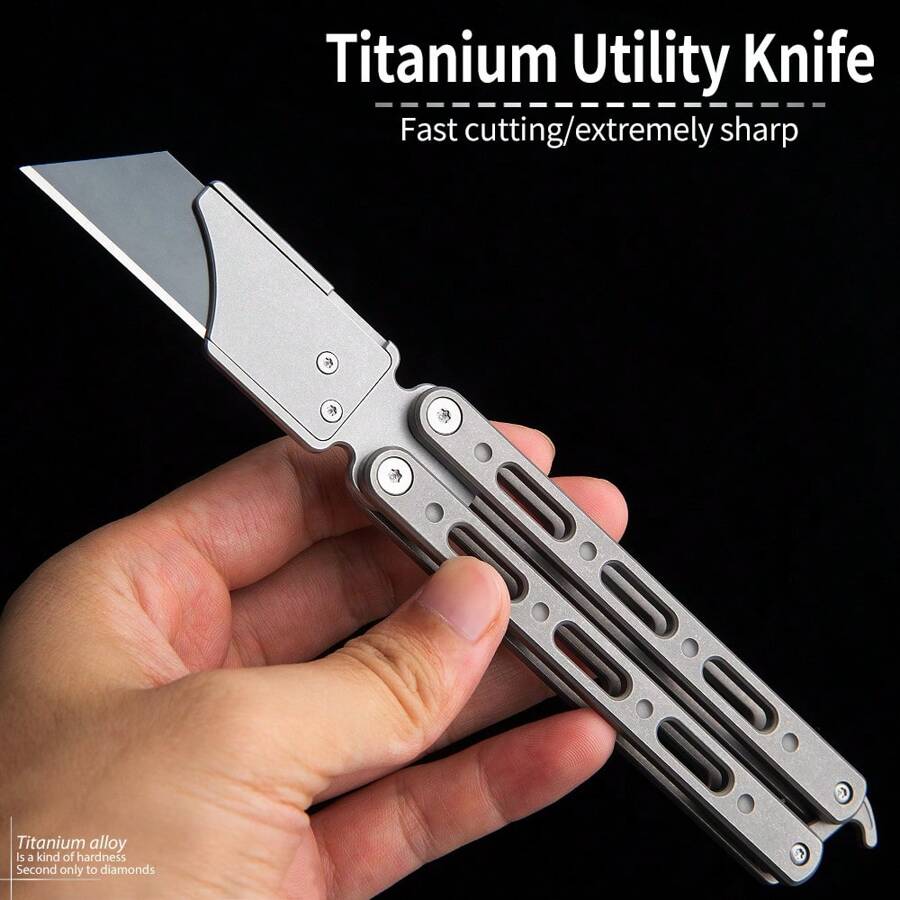 Titanium Utility Knife, Woodworking Knife Can Cut And Replace The Blade Multifunctional Knife