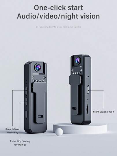 1080P Mini Body Camera 180° Rotatable Lens Mounted Small Portable IR Night Vision Police Bike view 9