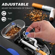 1pc Electric Cigarette Rolling Machine Portable Mini Automatic Roller Maker Plug In Cigarette Injector Roller Fits Rolling Tube Of Diameter 0.31"/8mm And Most Rolling Paper ﻿
