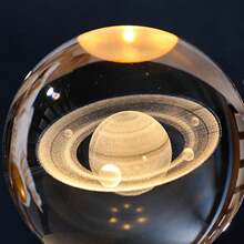 Crystal Led Light Outer Space Decorative Universe Saturn Astronaut Moon Lamp Astronomy Home Decorations