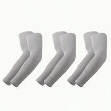 3件套清凉护臂，透气弹力速干护臂，适合运动和日常使用，采用冰纤维材质，弹性贴合，夏季运动骑行防晒配件，白色手套臂套，秋季服装万圣节装扮黑色护臂，男士礼物