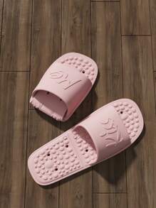 Dép du lịch gấp gọn, nhanh khô, unisex, tiện lợi mang theo khi đi du lịch, bơi lội, đi biển, mặc thường ngày, phù hợp cho phòng tắm gia đình. - Hồng - Xem 3