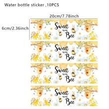 ملصقات زجاجة المياه بشكل النحلة، أغلفة مقاومة للماء لزجاجات المياه بنقوش النحلة والعسل، ملصقات لديكورات حفلة عيد الميلاد بموضوع النحل، ديكورات حفلة النحل، ملصقات مقاومة للماء لزجاجات المياه في عيد الميلاد