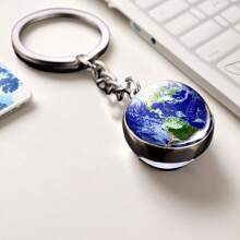 1 Peça/Conjunto de 9 Peças Chaveiro de Bola de Vidro de Dois Lados com Tema do Sistema Solar, Presentes com Tema de Planeta (Terra/Saturno/Marte/Mercúrio/Júpiter), Adequado para Pequenos Presentes Criativos de Festival, Acessórios de Carro, Encantos de Bolsa, Mochilas Escolares, Gótico Fofo Y2k