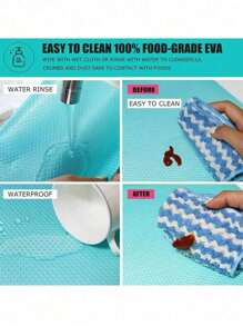 4pcs Waterproof Refrigerator Liner, Rectangle Moisture-Proof Pad, Washable Fridge Mat, Placemat For Home Little Daisy And Lemon Pattern(Green) For School,Office,Household,Travel