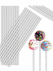 50 pièces Bâtonnets de sucette en acrylique transparent, bâtonnets de gâteau pop pour décoration de fête d'anniversaire, de mariage, de remise des diplômes, décorations de petits gâteaux, chocolat, biscuits, outils de cuisson, accessoires de cuisine