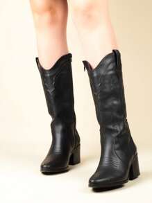 BOTAS VAQUERAS PARA MUJER. BOTAS PARA DAMA DE MONTAR. BOTAS VAQUERAS NEGRAS - Negro - Ver 2