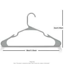 10pcs Grey PP Plastic Clothes Hangers For Tops, Dresses, Skirts, Jeans, Simple Clothes Rack For Wardrobe, Bedroom, Bathroom, Retail Store, Spring/Summer