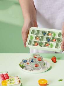 1 Set Of Ice Cube Molds DIY Homemade Ice Cream Molds, Ice Stick Molds, Frozen Ice Cubes Three In One Set Of Ice Grid Ice Making Molds - Green - View 5