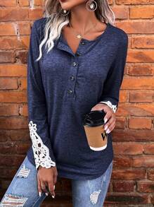 Women's Plus Size Floral/Criss Cross Blouses Crew Neck Tunic Flowy Swing Short Sleeve Long T Shirts