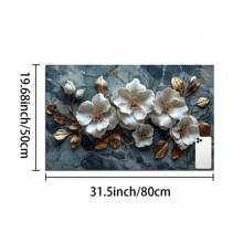 1 pieza Alfombrilla de drenaje/absorción/secado con estampado floral de primavera/verano para cafeteras, utensilios de cocina, lavadoras, fregaderos, accesorios de cocina, decoración del hogar, suministros para fiestas, decoraciones navideñas