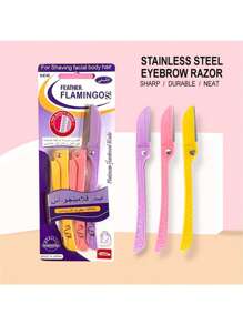 1 Set Consists Of Three Foldable Eyebrow Trimmers. They Are Colorful And To Use, Making Them Suitable For Beginners To Practice Eyebrow Trimming.