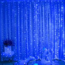 LED Curtain Lights, USB Powered 8 Modes Remote Control, 3*3 Meters/3*2m/3*1m Curtain String Lights, Fairy Lights Garland For Wedding Party Home Garden Bedroom Outdoor Indoor Wall Window Decor, Halloween, Christmas - Warm White/White/Colorful