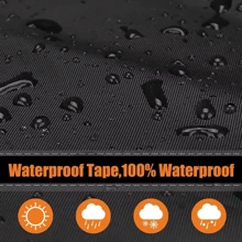 4-Season Heavy Duty Egg Chair Cover | Waterproof & UV Resistant For UK Weather | Windproof Hanging Swing Protector With Bottom Rope | Garden Furniture Cover Outdoor Universal - 黑色 - 查看 6