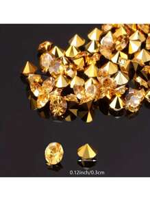 10.000 stuks gouden acryl diamanten confetti, sprankelende diamanten confetti voor feestdecoratie, bruiloften, verjaardagen, afstuderen, lente- en zomerdecoratie voor op tafel, decoratie voor bruiloften, tafeldecoratie, doe-het-zelf accessoires, vaasvuller, foto-rekwisieten, aquariumvuller