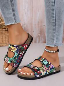 Super Light & Thick Flat Soft Bottom Leopard Print Sandals For Beach, Outdoor, Home, Elevated Design