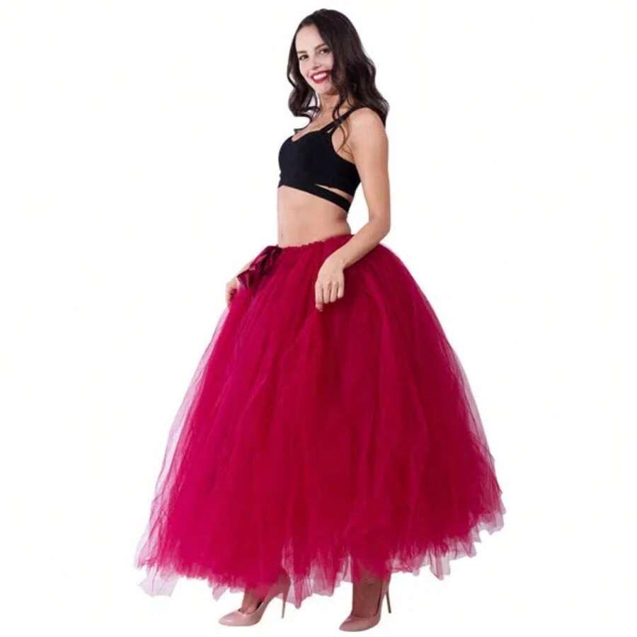 Petticoats - 酒紅色 - 查看 1