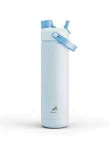Meoky 1pc 26oz Insulated Water Bottle, 2-In-1 Straw And Spout Lid, Keeps Cold For 24 Hours, Leak-Proof, Double Wall Stainless Steel Water Bottle For Sports, Gym, Travel, And School - Baby Blue - View 2