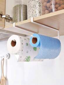 1 szt. Stojak na ręczniki papierowe kuchenne bez perforacji, wiszący na ścianie, wiszący na szafce, stojak na papier w rolkach, plastikowy stojak do przechowywania, wieszak na szmaty