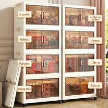 Jiditech Armario plegable de plástico de 5 niveles Plegable Armario de almacenamiento Plástico Multifuncional Ligero Duradero Portátil Minimalista Moderno Práctico - 5 capas - Ver 8