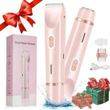 Hair Trimmer For Women, 1 Box Rechargeable 2 In 1 Body & Facial Diffuser Hair Removal Double Head Trimmer For Face Underarm Legs, Valentine's Day Gift