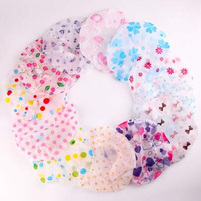 10/5/4/1 Set Women Shower Caps, Makeup Caps, Waterproof Bathing Caps, Spa Salon, Waterproof Printed Shower Caps, Elastic Lace Trim Bathing Caps, Suitable For Multiple Scenes: Kitchen, Bedroom, Bathroom, SPA,Travel Essentials,Travel Essential,Hairstyle,Hairdressing,Hair,Travel,Hair Products,Hair Tools,Hair Stuff,Barber,Barber Accessories,Barbershop,Hairdressing Equipment