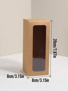 20 个，8x8x20cm 纸盒带观察窗，蜡烛包装盒适用于酒杯礼品盒，DIY 礼品盒适用于婚礼新娘派对礼物 - 20pcs-8x8x20cm - 查看 3