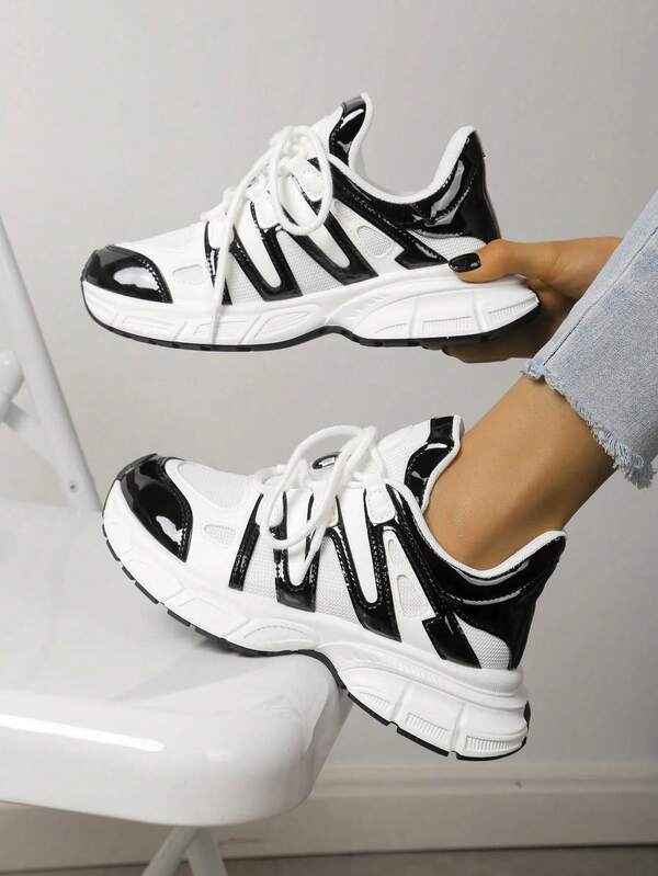 Royalfashion Women's Sporty Sneakers On A Thicker Sole