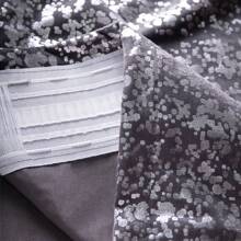 Modern Luxury Velvet Light-Filtering Curtains With Gold And Silver Foil Print, 1 Panel, 140x250 Cm, Semi-Opaque, Heat-Insulating, Noise-Reducing, Privacy-Protecting, For Living Room, Bedroom And Dining Room