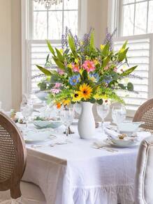 50cm-Artificial Flowers Fake Daisy Sunflower Flowers Wildflowers Summer Wedding Bouquet Faux Wildflowers For Home Indoor Room Table Vase Decoration,Garden Decor,Outdoor Plant,Gardening,Fake Flowers,Fall Decor,Autumn - Multicolor - View 5