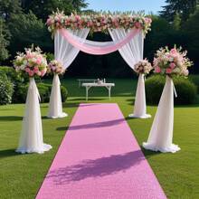 Party Night Red Aisle Runner Carpet, Available In Multiple Sizes And Colors, Indoor Outdoor New Year Red Carpet, Wedding Ceremony, Party, Christmas, Thanksgiving Decoration - Black - View 5