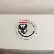 1 pièce bouton de chasse d'eau de toilette avec un design de fleur, convient pour la manucure dans la salle de bain, ouvre-couvercle de toilette universel