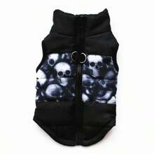 Warm Dog Clothes For Small Dog Windproof Winter Pet Dog Coat Jacket Padded Clothes Puppy Outfit Vest Yorkie Chihuahua Clothes 35 - Black Skull - View 1