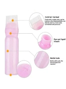 4 件装沙龙发油涂抹瓶专业美发染发梳瓶理发店美发师染发用品、发夹、发饰 - 彩色 - 查看 8