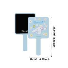 Miniso Espejo de mano cuadrado con diseño lindo de personajes de Sanrio, para viajes y uso diario, Cinnamoroll, 21,5 x 12 cm (1 pieza) - Azul - Ver 6