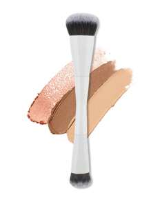 1 Piece Dual-Ended Makeup Brush Set: Angled Foundation Brush, Round Foundation Brush, Contour Brush, Flat Foundation Brush