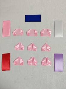 150 chiếc hoa hồng ruy băng DIY nguyên liệu bó hoa đơn mặt satin trang trí cây hoa cho lễ hội đám cưới thủ công - Nhiều màu - Xem 11