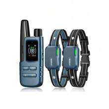 Dog Collar 2 Dogs 3300FT Dog Training Collar With Remote, IPX7 Waterproof E Collar For Dogs Training Rechargeable Collars For Dogs (10-120lbs)-CLL - Cyan Blue 2dogs - View 2