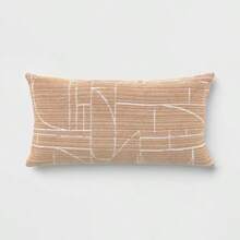 10"X20" Golden Rule Heathered Outdoor Lumbar Pillow Tan - Threshold™ - 1 - View 1