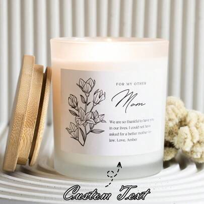 Custom Text Aromatherapy Candle Gift For My Mom, Personalized Mother's Day Gift, Personalized Wedding Gift, Mother In Law Gift, Mother Of The Bride, Gift From Son In Law, Mother Of The Groom, Custom Anniversary Candle, Gift For Lover, Apothecary Birthday Candle, Birthday/Christmas/New Year Gift For Friend,Graphic Print
