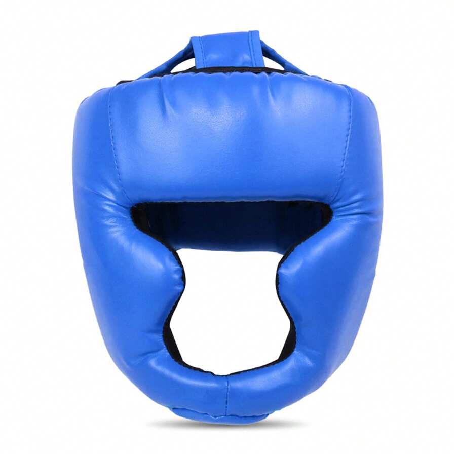Boxing Headgear Sparring Headwear Guard Adjustable Head Protection For Boxing, MMA, Kickboxing - Blue - View 1