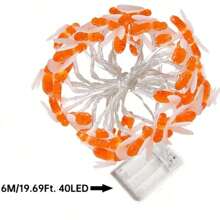1pack 10/20/30/40 LED Little Bee String Lights Fairy Atmosphere Indoor Wall Decorative Lamp Battery Powered Suitable For Home Garden Living Room Bedroom Wedding Birthday Holiday Party Tree Decoration(Warm White)