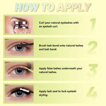 Eyelash  Kit Volume  260 Clusters 10-18mm  Eyelash Curler 40/60/200D Personalized Eyelash Kit With Eyelash Bond And Seal, Eyelash Remover, Eyelash Applicator - màu đen - Xem 8