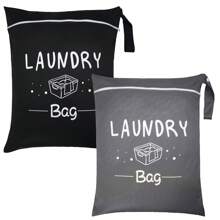 Large Waterproof Laundry Bag With Zipper - Polyester Wet/Dry Storage Bag For Dirty Clothes, Gym, Swimwear, Yoga, Travel - Sports Equipment Storage Bag - Portable Travel Bag, Ideal For Both Men And Women!