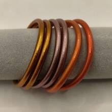 6pcs/Set Jelly Bangle Bracelets Set Lightweight Cute Glitter Filled Stack Silicone Party Bracelets For Women - Multicolor - View 3