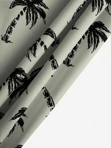 Men's Summer Beach Shorts With Hawaiian, Coconut Tree & Artistic 3D Digital Prints, Casual Daily Holiday Boardshorts, Single Layer Without Lining, Drawstring Waist - Multicolor - View 5