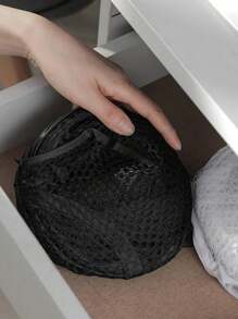 1pc Black And White Foldable Laundry Basket With Handle And Side Pocket Large Capacity Pop-Up Laundry Hamper With Handle - Foldable Mesh Laundry Basket For Dirty Clothes Storage - Convenient Household Solution School Supplies School Accessories Back To Sc